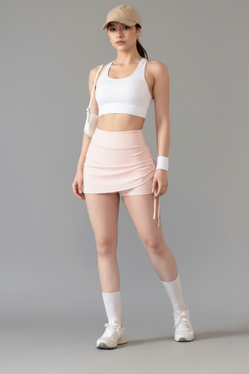 FALDA SHORT LISTON ROSA
