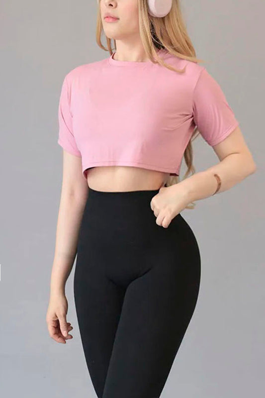 BLUSA CORTA LYCRA LIGERA ROSA 2208