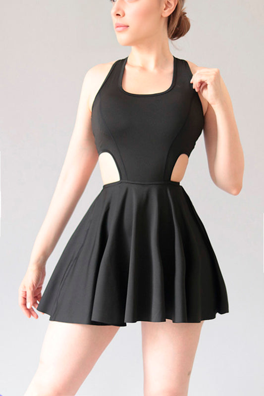 Y90 VESTIDO CON SHORT Y COPAS NEGRO