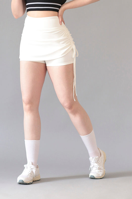 FALDA SHORT LISTON BLANCA