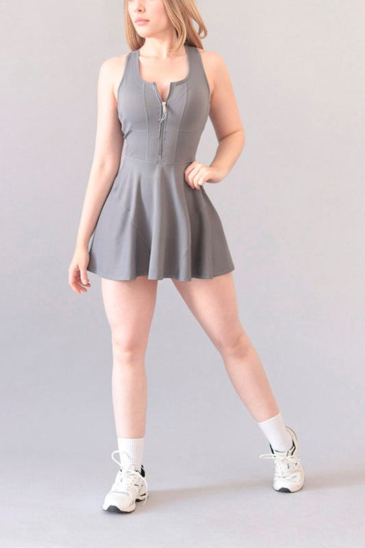 VESTIDO CON SHORT Y139 GRIS