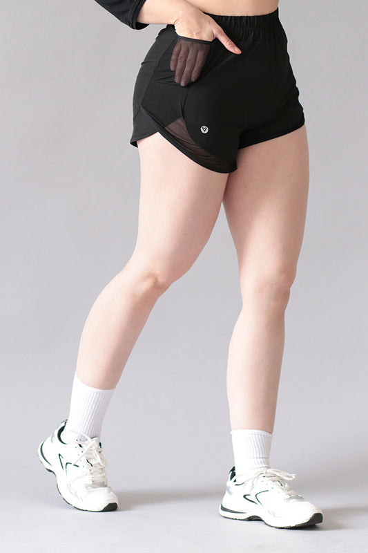SHORT BOLSILLO MESH Y119 NEGRO