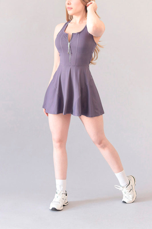 VESTIDO CON SHORT Y139 MORADO