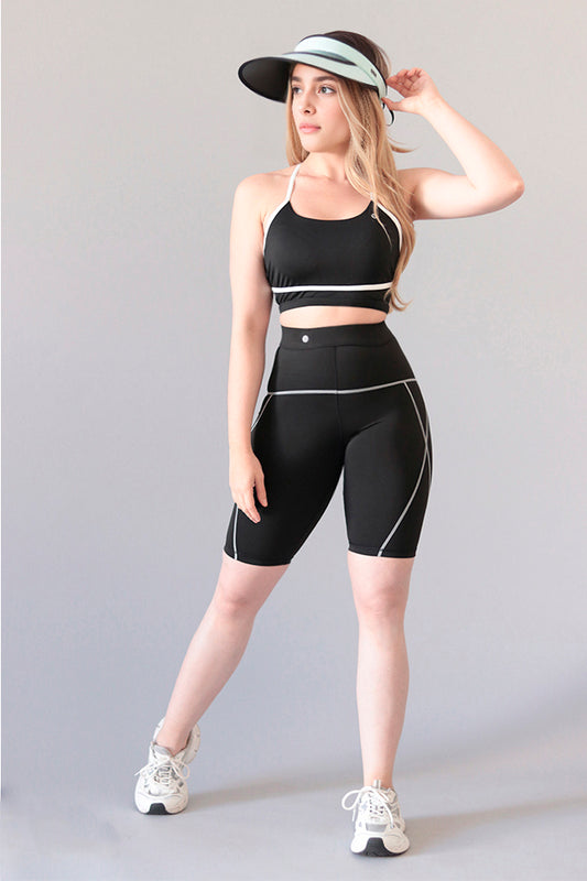 SET TOP Y BIKER Y110 NEGRO